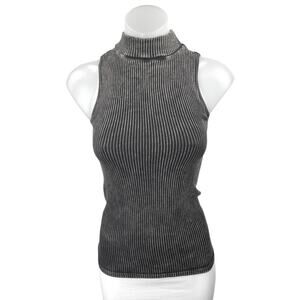 Free People Intimately Gray Ribbed Knit Sleeveless Sweater Tank Top Size XS/S